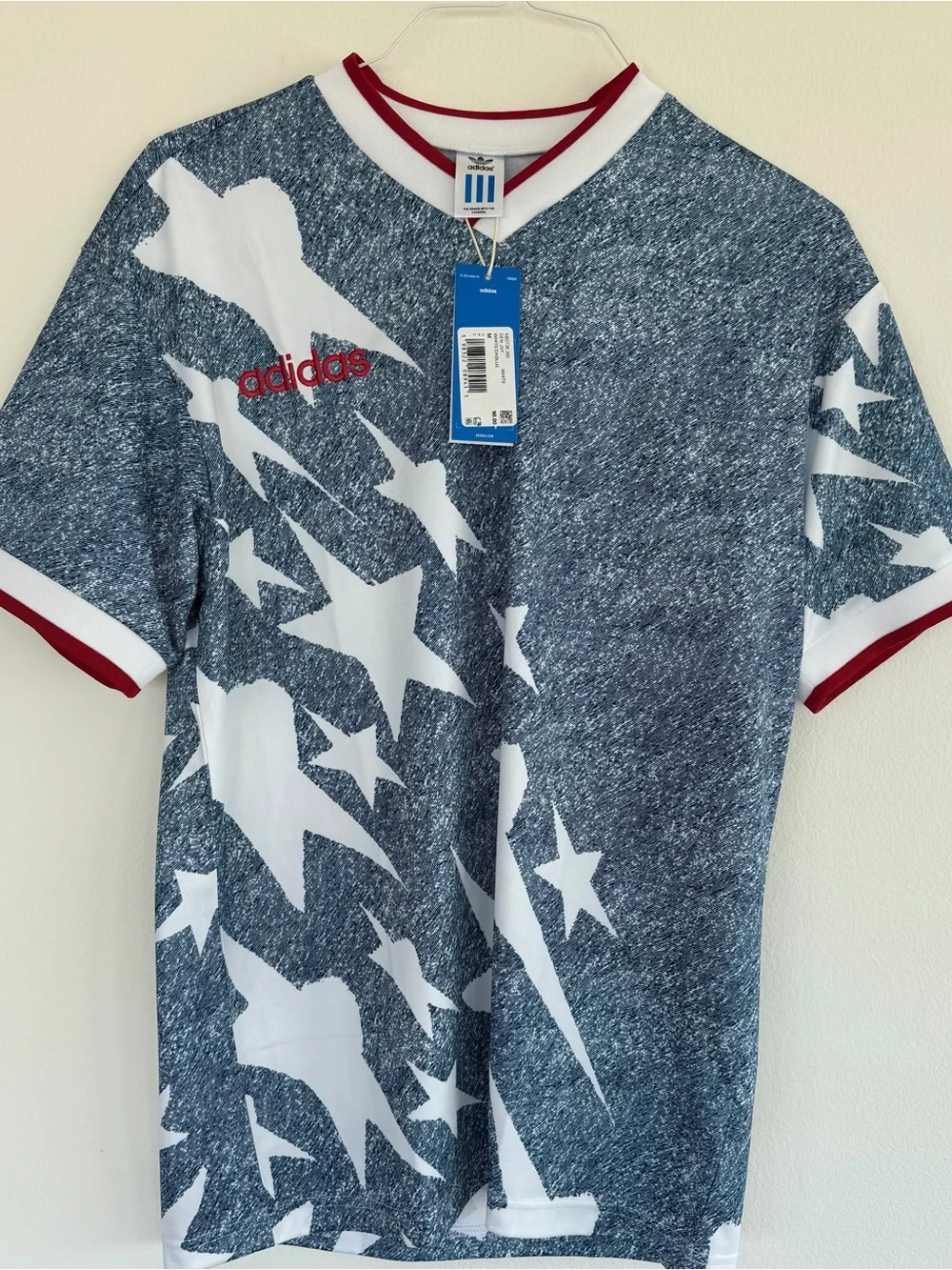 New Adidas USMNT USA World Cup Denim Stars Originals Jersey Large